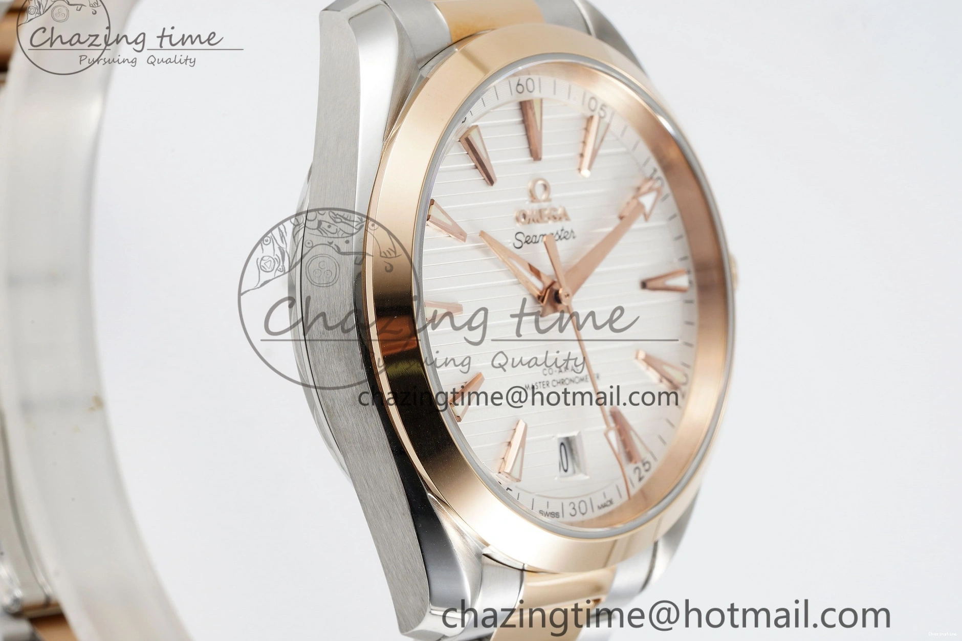 0127 Aqua Terra 150M SS RG JQK 1:1 Best Edition White Dial on SS RG Bracelet A OnTrend 7828